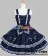 Sweet Lolita Gothic Punk Jumper Skirt Navy Blue Sailor Dress