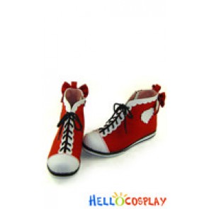 White Heart Shaped Lace Red Sweet Lolita Bow Short Boots