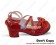 Matt Wine Red Bow Many Straps Chunky Princess Lolita Shoes