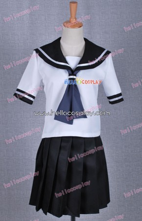 Black Rock Shooter Costume Mato Kuroi School Girl Uniform