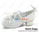 Matt White Flank Detachable Bow Chunky Princess Lolita Shoes