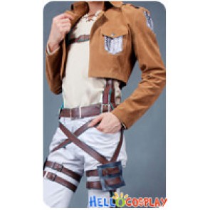 Attack On Titan Shingeki No Kyojin Cosplay Eren Yeager Suede Costume Full Set