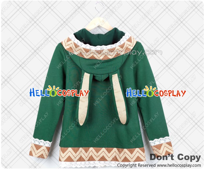 cosfun Date A Live Yoshino Himekawa Cosplay Costumes W Green Hooded