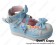 Sweet Lolita Shoes Platform Blue White Lace Straps Bows Ruffle