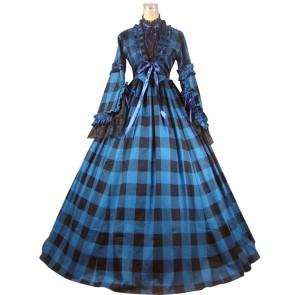 Civil War Blend Tartan Dress Ball Gown Prom