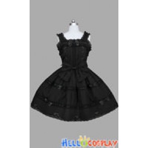 Gothic Lolita Punk Jumper Skirt Black Dress