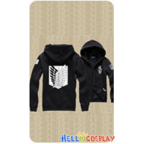 Attack On Titan Cosplay Shingeki No Kyojin Costume Eren Mikasa Scouting Legion Black Jacket Hoodie