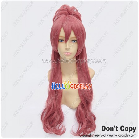 Riddle Story Of Devil Cosplay Haruki Sagae Wig With Ponytail Long Curly Pink