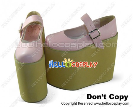 Pink NaNa Strap Platform Punk Lolita Shoes