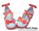 Red Color Blocking Bow PU Leather Chunky Heel Lolita Shoes