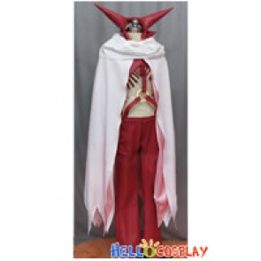 One Piece Cosplay Sadi Chan Dark Red Costume White Cape