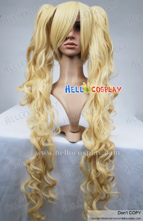 Vocaloid 2 Cosplay Hatsune Miku Yellow Curly Wig