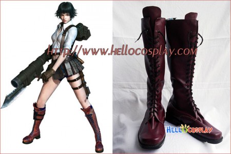 Devil May Cry 3 Cosplay Lady Brown Boots