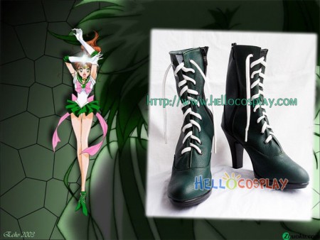 Sailor Moon Sailor Jupiter Cosplay Green Short Boots