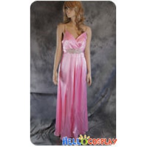 Party Cosplay Pink Long Ball Gown Formal Dress Costume