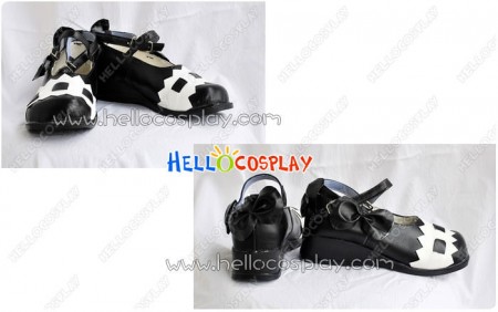 White Black Lolita Shoes BJD Style