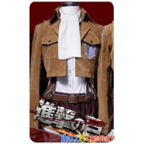 Attack On Titan Shingeki No Kyojin Cosplay Levi Suede Costume Full Set