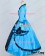 Marie Antoinette Victorian Cyan Bright Blue Satin Wedding Ball Lolita Dress