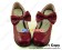 Mirror Wine Red Charlotte Bow Chunky Sweet Lolita Shoes