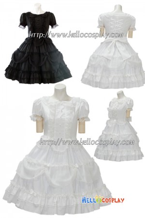 Lolita Dress Black/White
