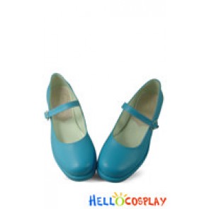 Dark Blue Daily Single Strap Platform Sweet Lolita Shoes