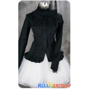 Gothic Lolita Cosplay Black Lace Blouse Uniform Costume