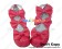 Red Sheepskin Three Bows Ruffle Chunky Princess Lolita Shoes