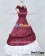 Southern Belle Cotton Evening Gown Dark Red White Lolita Dress