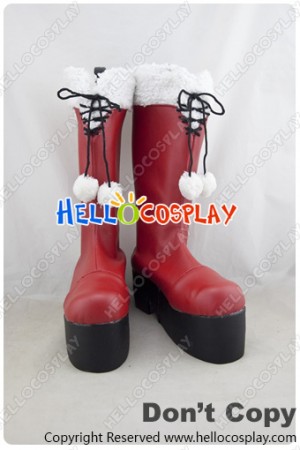 Date A Live Cosplay Shoes Kurumi Tokisaki Boots Red