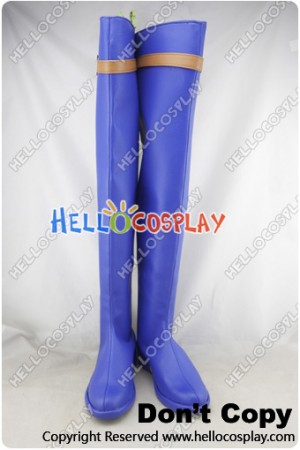 Fire Emblem Cosplay Shoes Florina Blue Long Boots