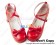 Mirror Red Bow Ruffle Lovely Chunky Princess Lolita Shoes