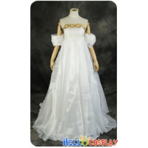 Sailor Moon Cosplay Usagi Tsukino Chiffon White Dress Costume