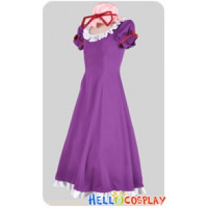 Touhou Project Cosplay Yukari Yakumo Costume Purple Dress