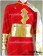 Captain M Cosplay Red Jumpsuit White Cape Costume