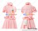 Touhou Project Cosplay Tewi Inaba Pink Costume Rabbit Ears Tail