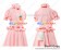 Touhou Project Cosplay Tewi Inaba Pink Costume Rabbit Ears Tail