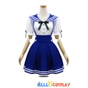 Angel Feather Cosplay Navy Strap Sailor Suit Costume Blue