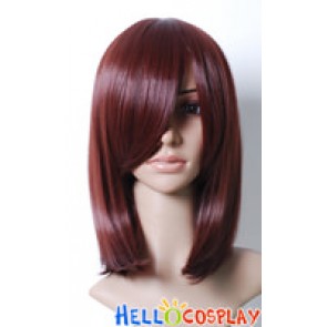 Red Brown 45cm Cosplay Straight Wig