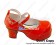 Red Heart Shaped Buckle Chunky Princess Lolita Shoes