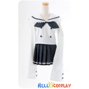 Lucky Star Cosplay Akira Kogami Costume Gray Sailor Uniform New
