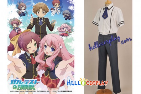 Baka to Test to Shokanju Cosplay Boy Summer Uniform