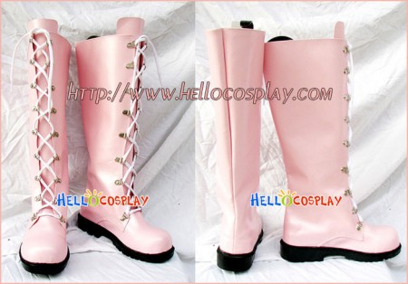 Pink Lolita Cosplay Boots