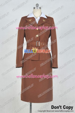 Captain America Peggy Carter Cosplay Costume