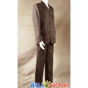 Doctor Cosplay Costume Brown Strip Suit