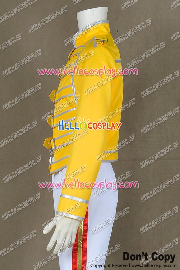 Details about Queen Band Cosplay Lead Vocals Freddie Mercury Costume Yellow Jacket Outwear Details about Queen Band Cosplay Lead Vocals Freddie Mercury Costume Yellow Jacket Outwear