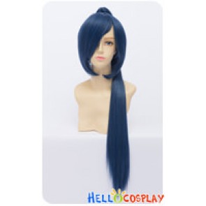 Macross Frontier Cosplay Alto Saotome Wig Long Ponytail Dark Blue