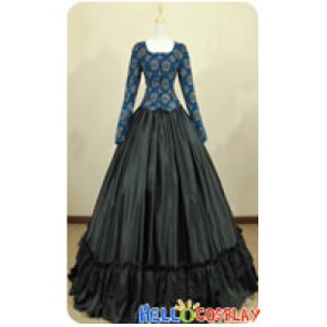 Civil War Victorian Corduroy Gown Reenactment Halloween Lolita Dress Costume