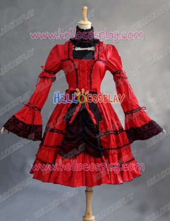 Victorian Lolita Princess Fairy Gothic Lolita Dress Red
