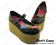 Black Wood Soles NaNa Strap Platform Punk Lolita Shoes
