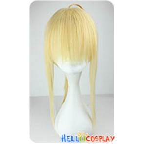 Fate Zero Saber Cosplay Wig Light Golden